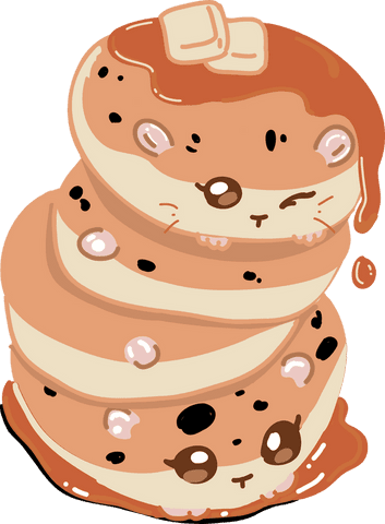 kawaii pancake stack with cute faces on transparent background - Download Free Stock Videos Pikwizard.com