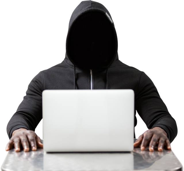 Anonymous Transparent Hacker with Laptop Isolated on White - Download Free Stock Videos Pikwizard.com