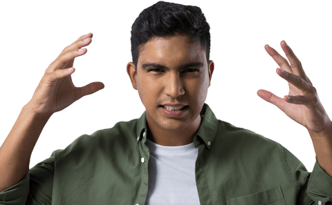 frustrated biracial man showing anger translucent background - Download Free Stock Videos Pikwizard.com