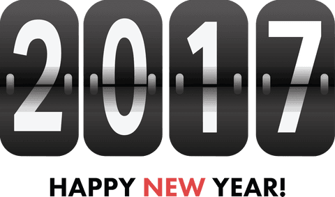 Transparent 2017 Happy New Year Digital Illustration PNG - Download Free Stock Videos Pikwizard.com