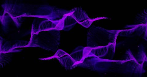 Abstract Purple Waves on Black Digital Art Background - Download Free Stock Images Pikwizard.com