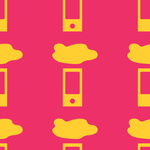 Transparent Pattern of Smartphones on Pink and Yellow Background - Download Free Stock Videos Pikwizard.com