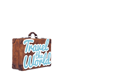 Transparent Suitcase with 'Travel the World' Text Illustration - Download Free Stock Videos Pikwizard.com