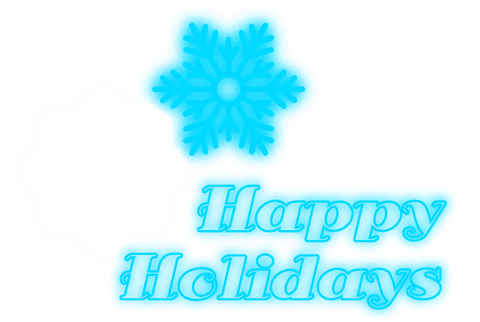transparent neon blue happy holidays text with snowflake - Download Free Stock Videos Pikwizard.com