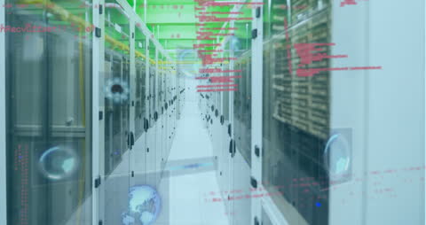 Data Processing in Modern Server Room Indicates Global Connectivity