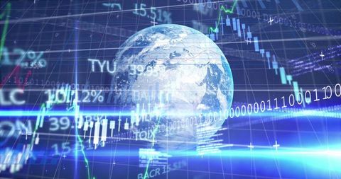 Digital Earth with Financial Data Visualization Concept - Download Free Stock Images Pikwizard.com
