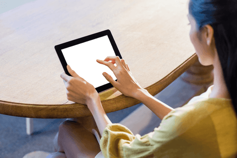 Businesswoman Using Transparent Tablet in Office Setting - Download Free Stock Videos Pikwizard.com