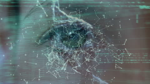 Digital Eye with DNA and Data Processing Overlay