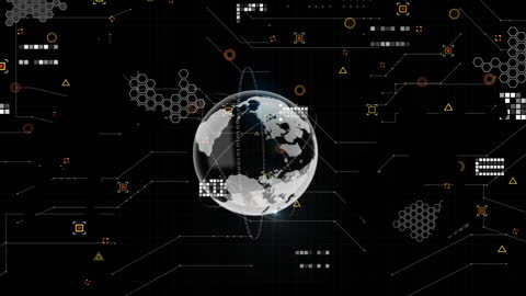 Futuristic Digital World with Data Interface