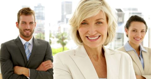 Successful Corporate Team with Confident Leader