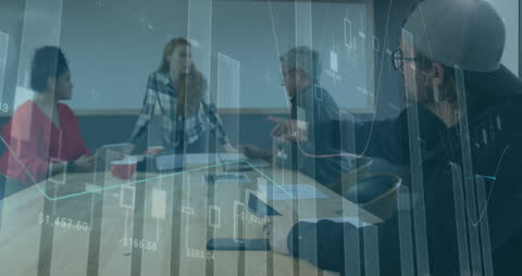 Team Collaborating Overlapping Digital Interface and Graphs