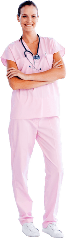 smiling nurse in pink uniform transparent background - Download Free Stock Videos Pikwizard.com