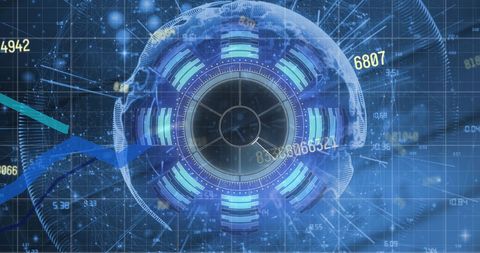 Futuristic Digital Analysis Concept with Data Visualization - Download Free Stock Images Pikwizard.com