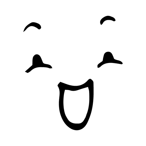 Abstract smiling face on transparent background