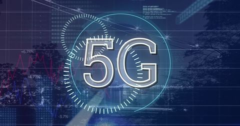 Digital Interface Displaying 5G Technology Amidst Urban Landscape - Download Free Stock Images Pikwizard.com