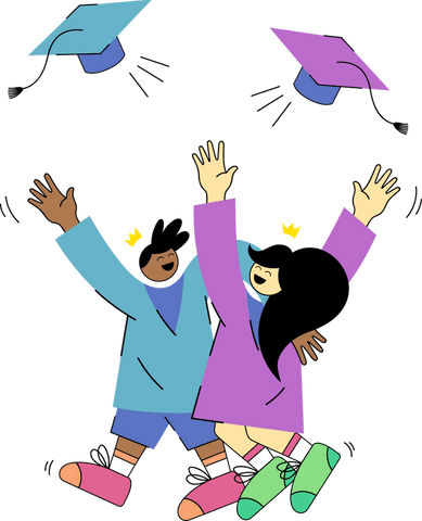 graduates celebrating success with cap toss on transparent background - Download Free Stock Videos Pikwizard.com