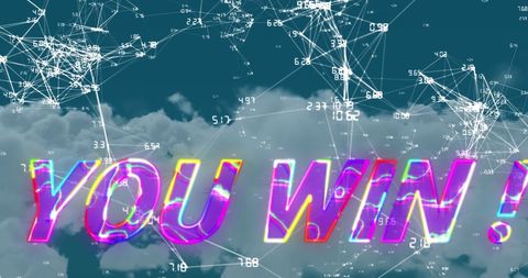 Inspirational Skyscape With Neon Winning Message - Download Free Stock Images Pikwizard.com