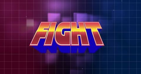 dynamic fight text over retro game background - Download Free Stock Images Pikwizard.com