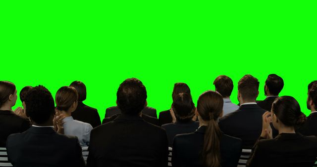 Business Professionals Facing Green Screen for Presentation or Conference - Download Free Stock Images Pikwizard.com