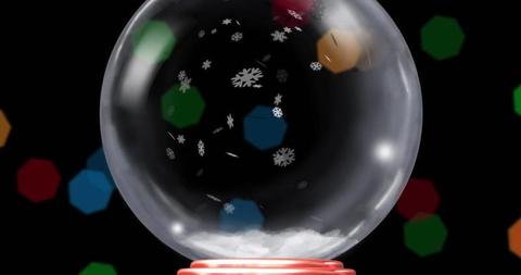 Enchanting Christmas Snow Globe with Swirling Snowflakes - Download Free Stock Images Pikwizard.com