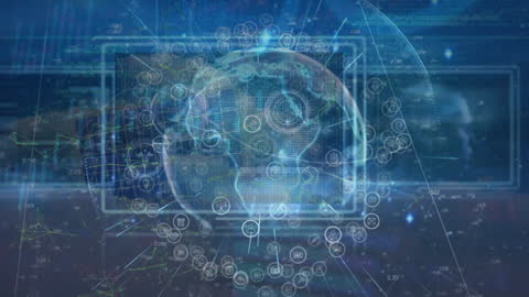 Digital Network Sphere Representing Global Connectivity