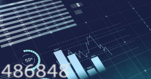 Statistics and Financial Data Analysis on Digital Display - Download Free Stock Images Pikwizard.com