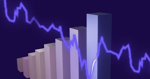 Dynamic Graph Highlighting Stock Market Fluctuations - Download Free Stock Images Pikwizard.com