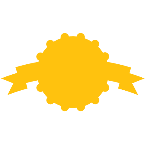 Transparent Yellow Badge with Copy Space and Abstract Ribbon Design - Download Free Stock Videos Pikwizard.com