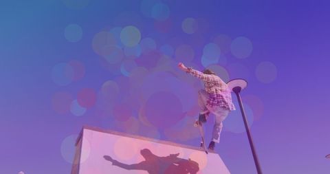 Colorful Urban Skateboarding with Special Effects - Download Free Stock Images Pikwizard.com