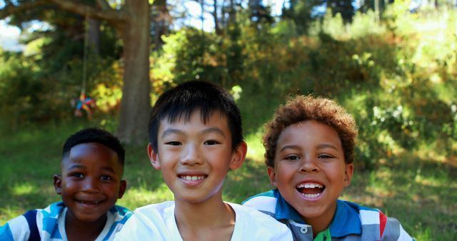 Diverse Group of Happy Kids Playing Outdoors - Download Free Stock Images Pikwizard.com