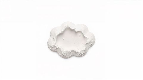 Textured irregular white milk powder abstract minimalistic form