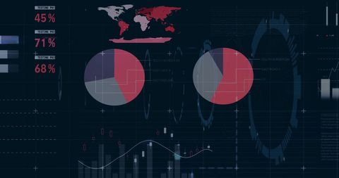 Digital Display of Global Financial Data Processing - Download Free Stock Images Pikwizard.com