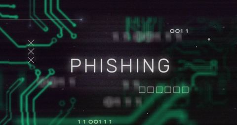 Phishing Concept Over Digital Circuit Board and Binary Code - Download Free Stock Images Pikwizard.com
