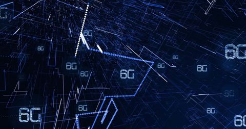 Futuristic 6G Network Digital Overlay Concept Background - Download Free Stock Images Pikwizard.com