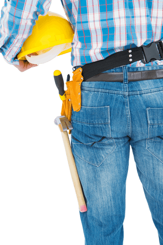 transparent handyman arm posture with yellow hard hat - Download Free Stock Videos Pikwizard.com
