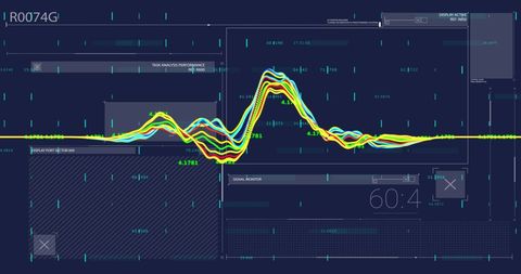 Dynamic Diagrams of Data Processing on Digital Interface - Download Free Stock Images Pikwizard.com