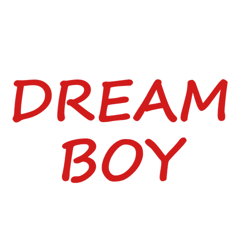 Dream boy text on transparent background for messaging and design