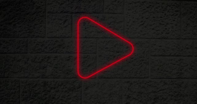 Red Play Neon Sign on Brick Wall, Modern Urban Art - Download Free Stock Images Pikwizard.com