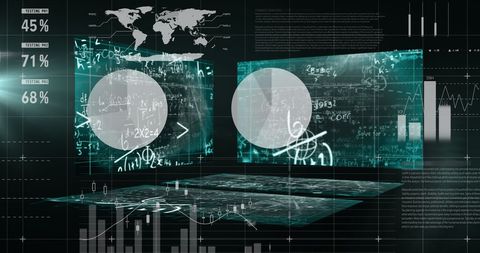Data and Statistics Processing on Digital Screens - Download Free Stock Images Pikwizard.com