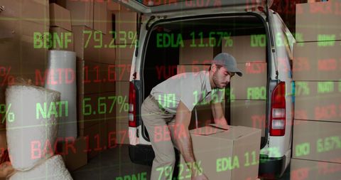 Logistics Interconnection with Digital Data Overlay - Download Free Stock Images Pikwizard.com