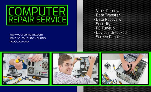 Reliable Computer Repair Service with Virus Removal and Data Recovery - Download Free Stock Templates Pikwizard.com