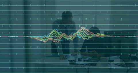 Business Team Analyzing Financial Data for Market Strategy