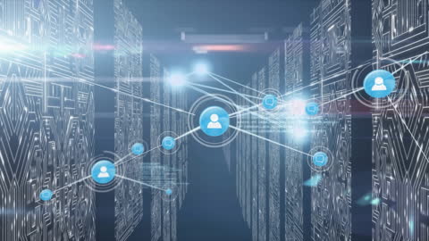 Digital Networking Connections in Virtual Data Center