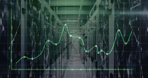 Server Network Analytics with Data Visualization Overlay - Download Free Stock Images Pikwizard.com