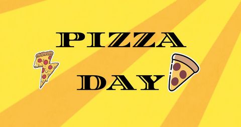 Pizza Day Celebration Banner with Bold Typography