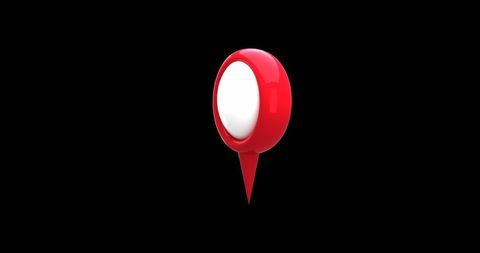Red Map Pin Icon on Black Background - Download Free Stock Images Pikwizard.com