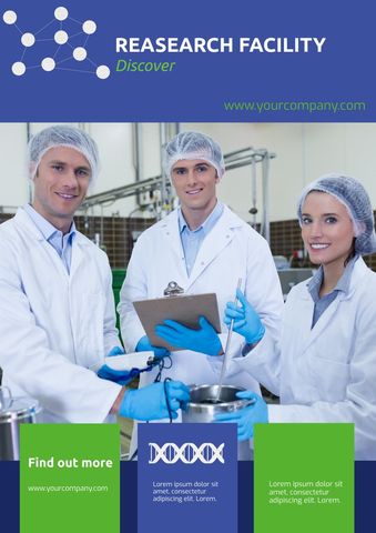 Scientists Collaborating in Research Facility - Download Free Stock Templates Pikwizard.com