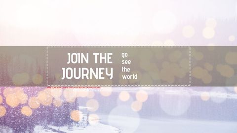 Winter Landscape with Inspiring Travel Quote - Download Free Stock Templates Pikwizard.com