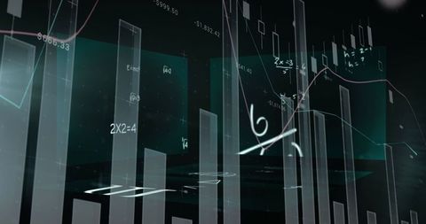 Complex Mathematical Formulas and Graphs Over Dark Background - Download Free Stock Images Pikwizard.com