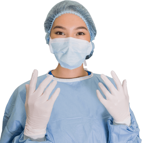 Transparent Image of Biracial Female Doctor in Scrubs and Face Mask - Download Free Stock Videos Pikwizard.com